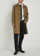 Saint Laurent Quilted Cotton Coat Taupe