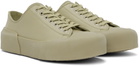 Jil Sander Green Low-Top Sneakers