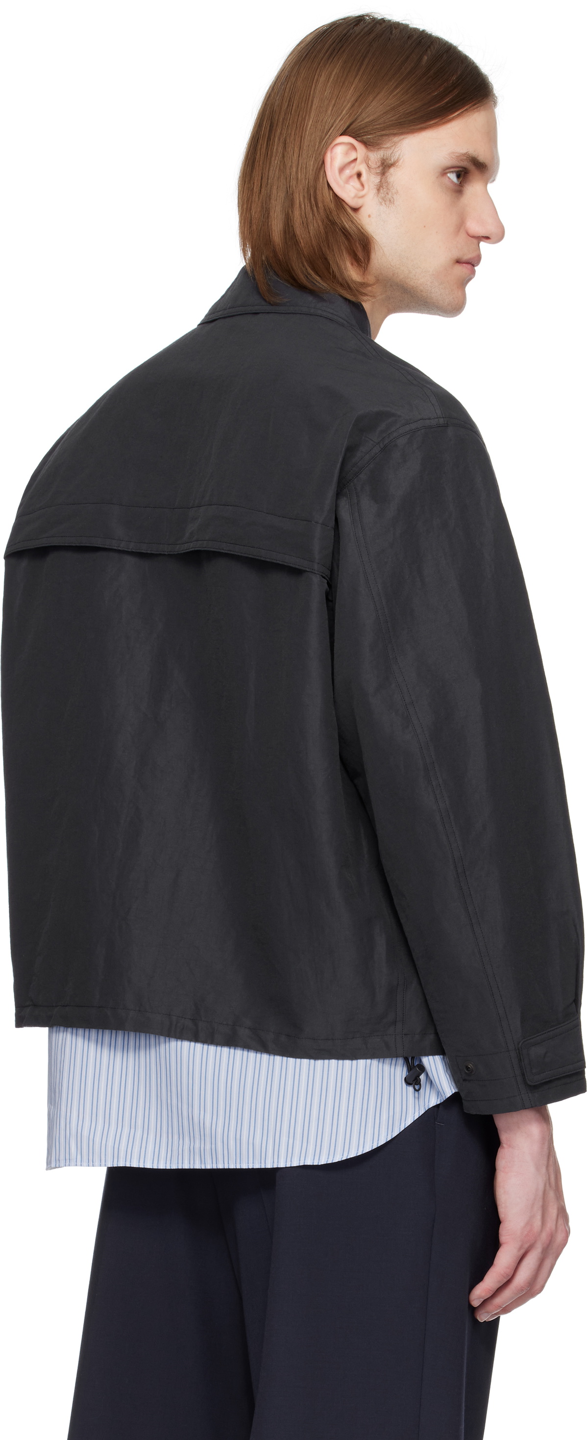 YLÈVE Black Ramy Cotton Weather Jacket