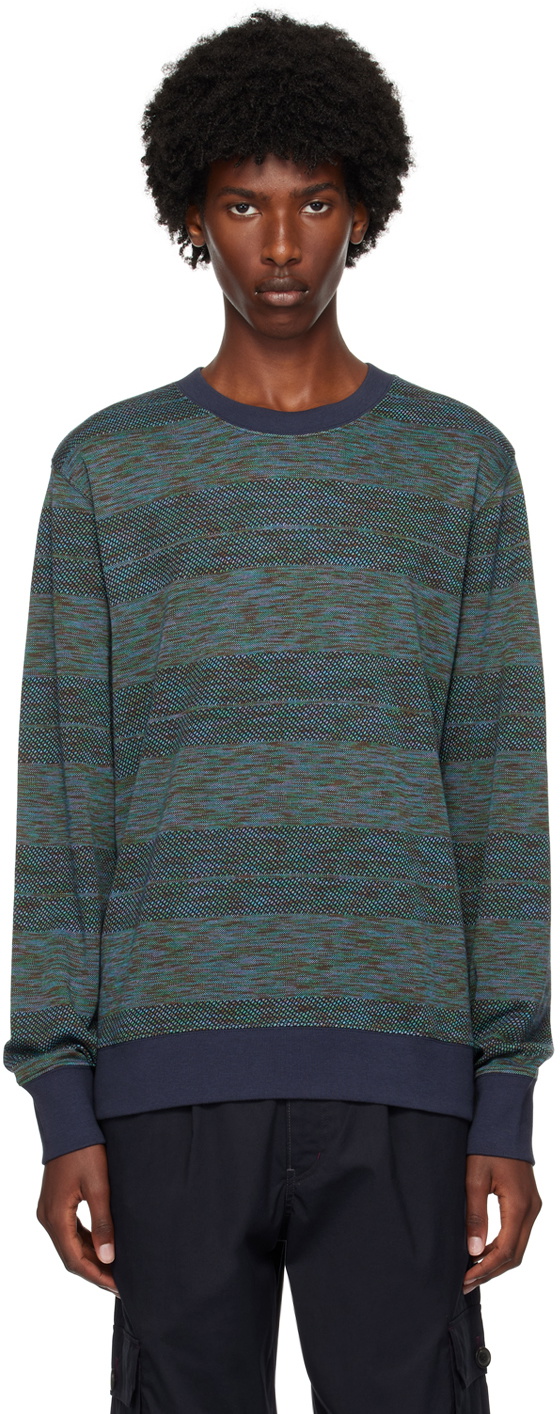 PS by Paul Smith Blue Jacquard Sweatshirt