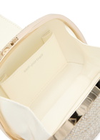 Self-portrait Bow Crystal-embellished Satin top Handle bag - Cream - One Size