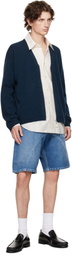 JW Anderson Blue Twisted Workwear Denim Shorts