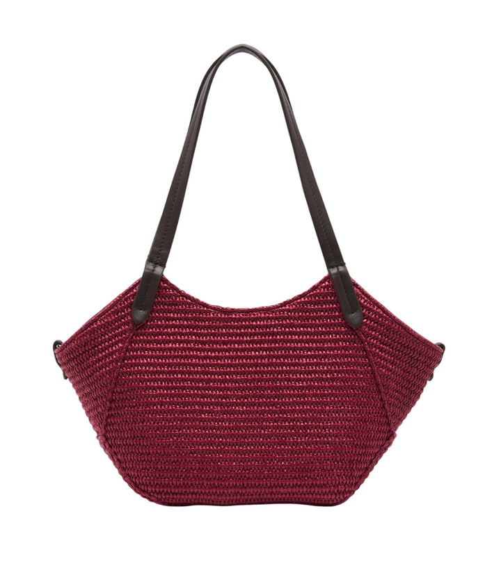Photo: Brunello Cucinelli Monili leather-trimmed raffia-effect tote bag