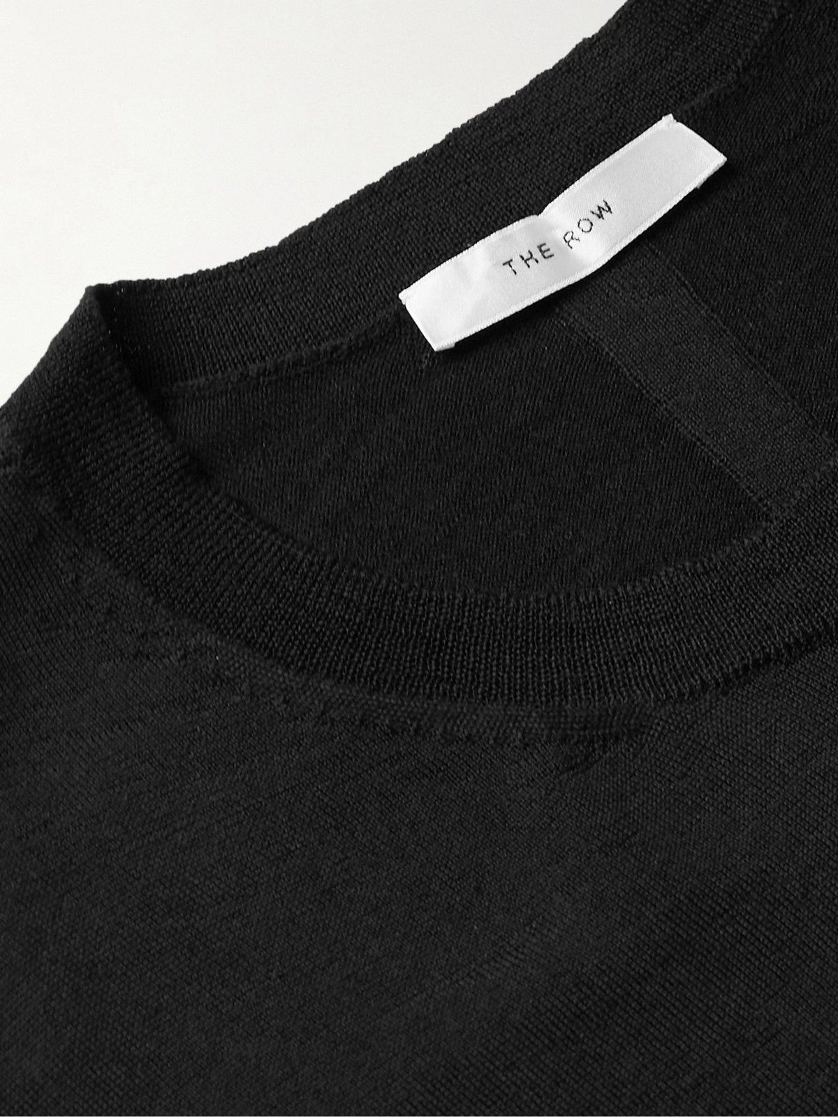 The Row - Dlomu Merino Wool T-Shirt - Black The Row