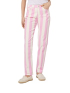 MC2 Saint Barth Woman Pink Striped Print Denim Belleville