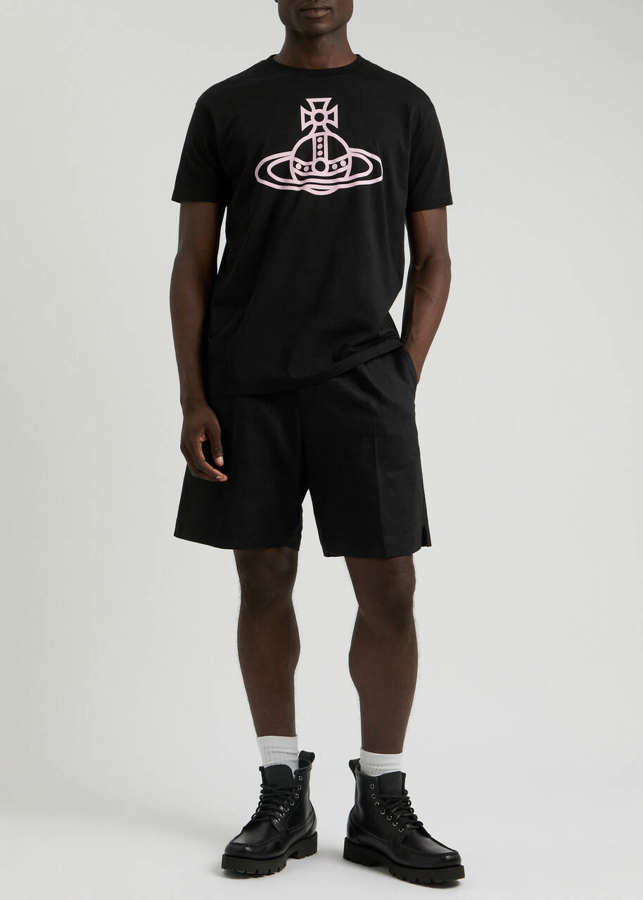 Vivienne Westwood Sécurité Printed Cotton T-shirt Black Vivienne