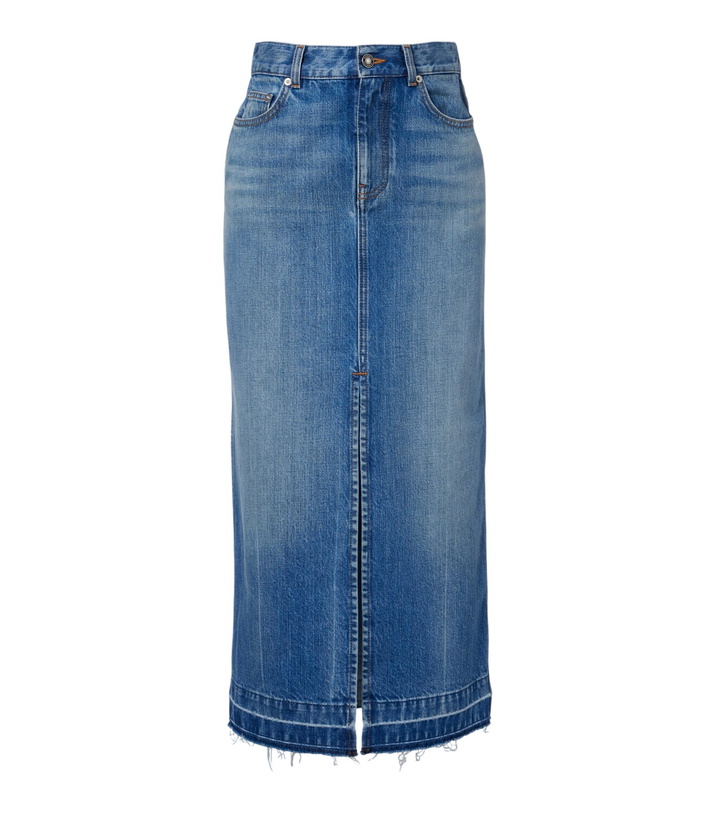 Photo: Givenchy High-rise denim midi skirt