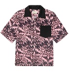 Aries - Gomorra Camp-Collar Printed Voile Shirt - Pink