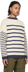 Pilgrim Surf + Supply White Forest Stripe Sweater