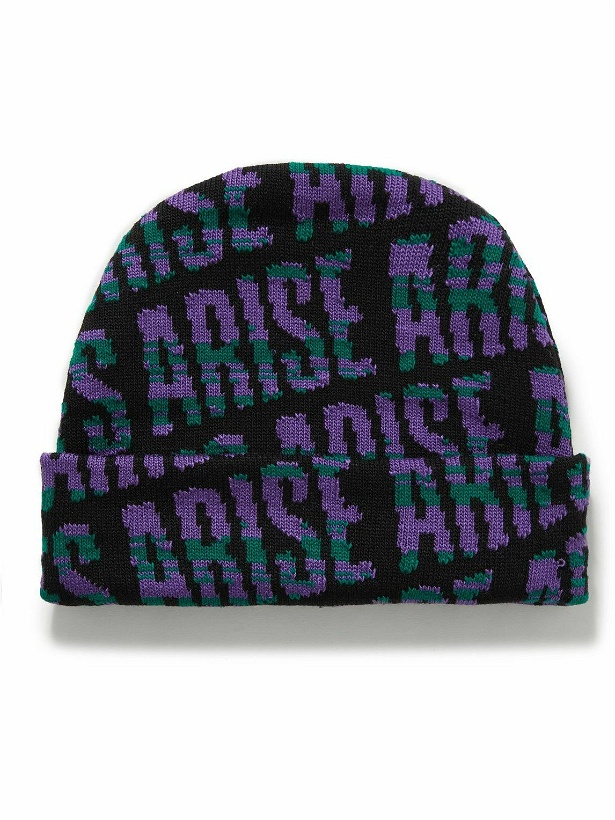 Photo: Aries - Space-Dyed Logo-Jacquard Knitted Beanie