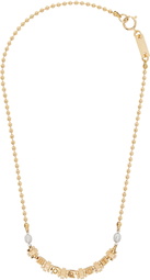 IN GOLD WE TRUST PARIS SSENSE Exclusive Gold & White AI Necklace