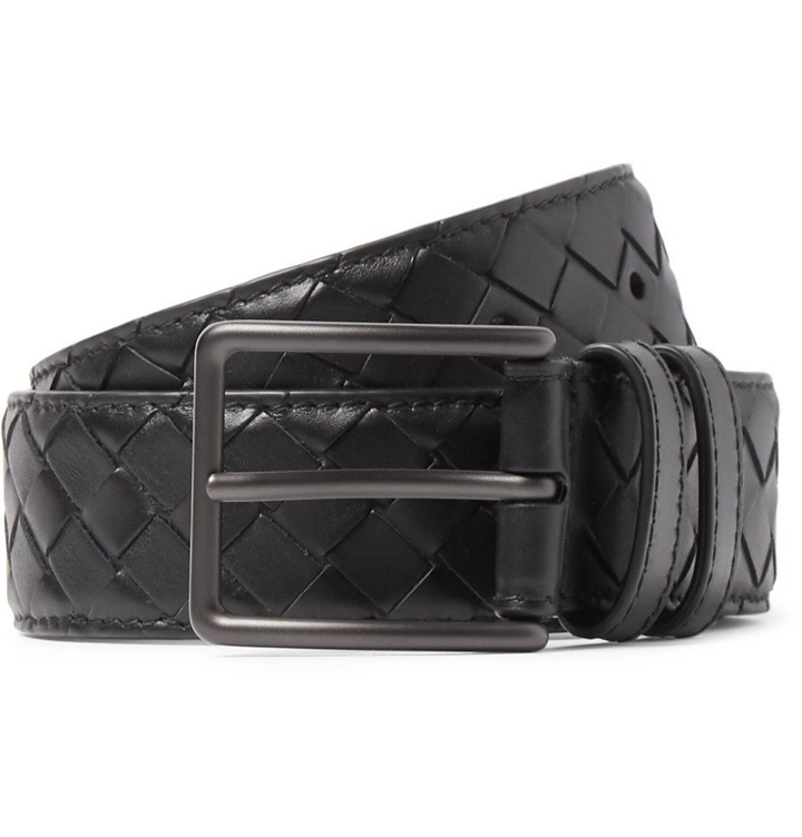 Photo: Bottega Veneta - 3cm Black Intrecciato Leather Belt - Men - Black