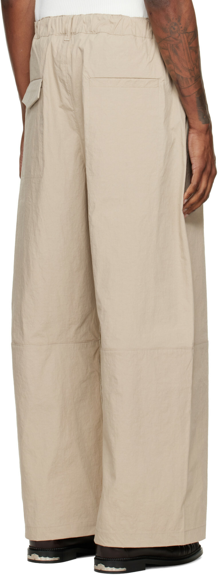YMC Beige Drop Out Trousers