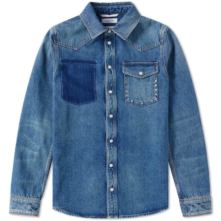 Photo: Valentino Rockstud Denim Shirt