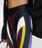 Mugler Printed high-rise leggings