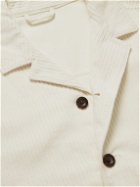 Mr P. - Camp-Collar Wide-Wale Cotton-Corduroy Jacket - Neutrals