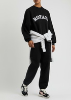 Rotate Sunday Logo-embroidered Cotton Sweatpants Black
