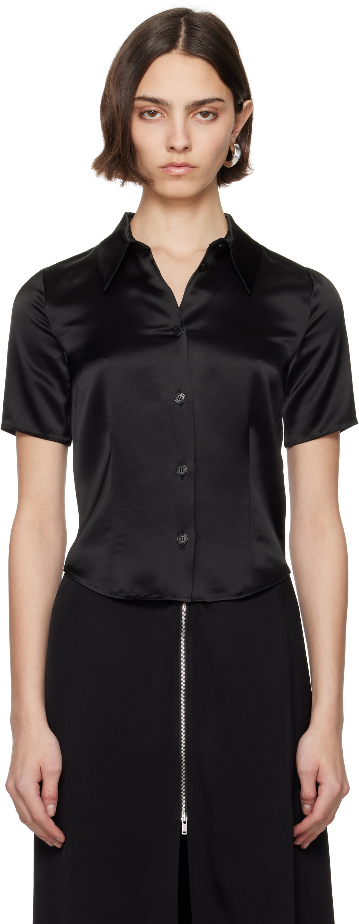 Nanushka Pink Satin Tippi Shirt Nanushka
