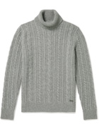 Belstaff - Hilary Cable-Knit Wool Rollneck Sweater - Gray