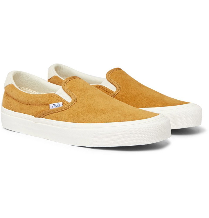 Photo: Vans - OG 59 LX Suede Slip-On Sneakers - Yellow