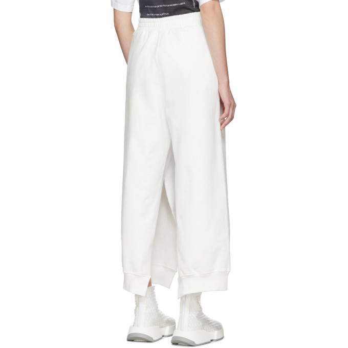 MM6 Maison Margiela White Split Seam Lounge Pants MM6 Maison Margiela