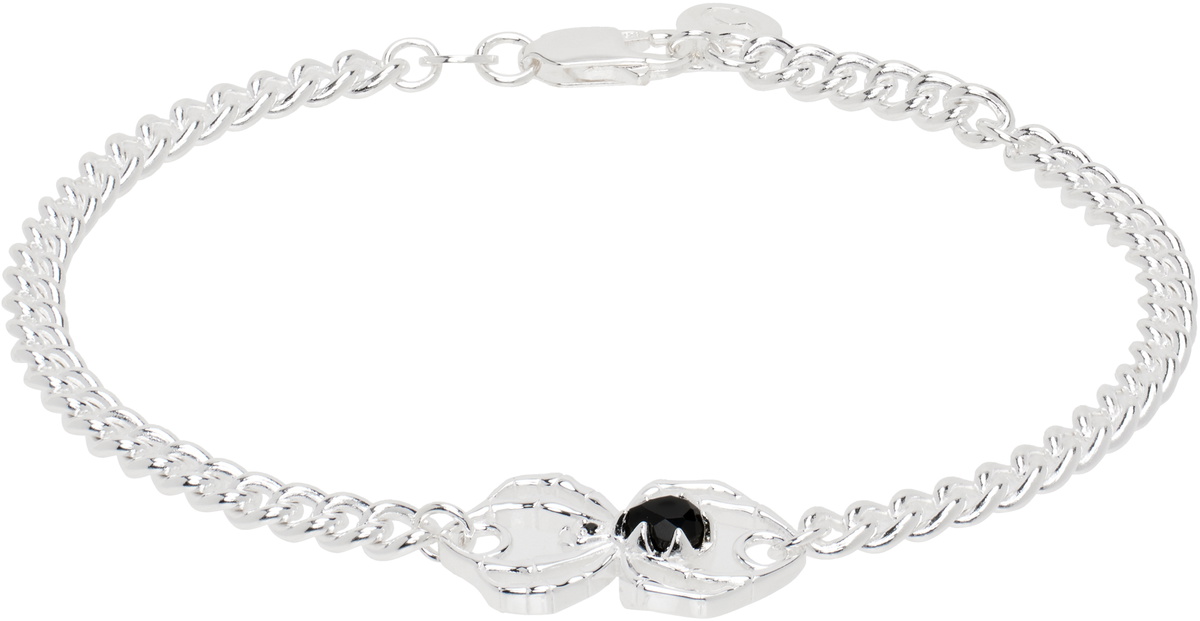 Stolen Girlfriends Club Silver Onyx Spider Bracelet