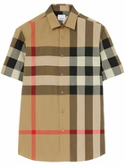 BURBERRY - Check Motif Cotton Shirt