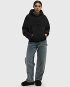 ROTATE Birger Christensen Washed Heavy Sweat Hoodie Black Womens Hoody