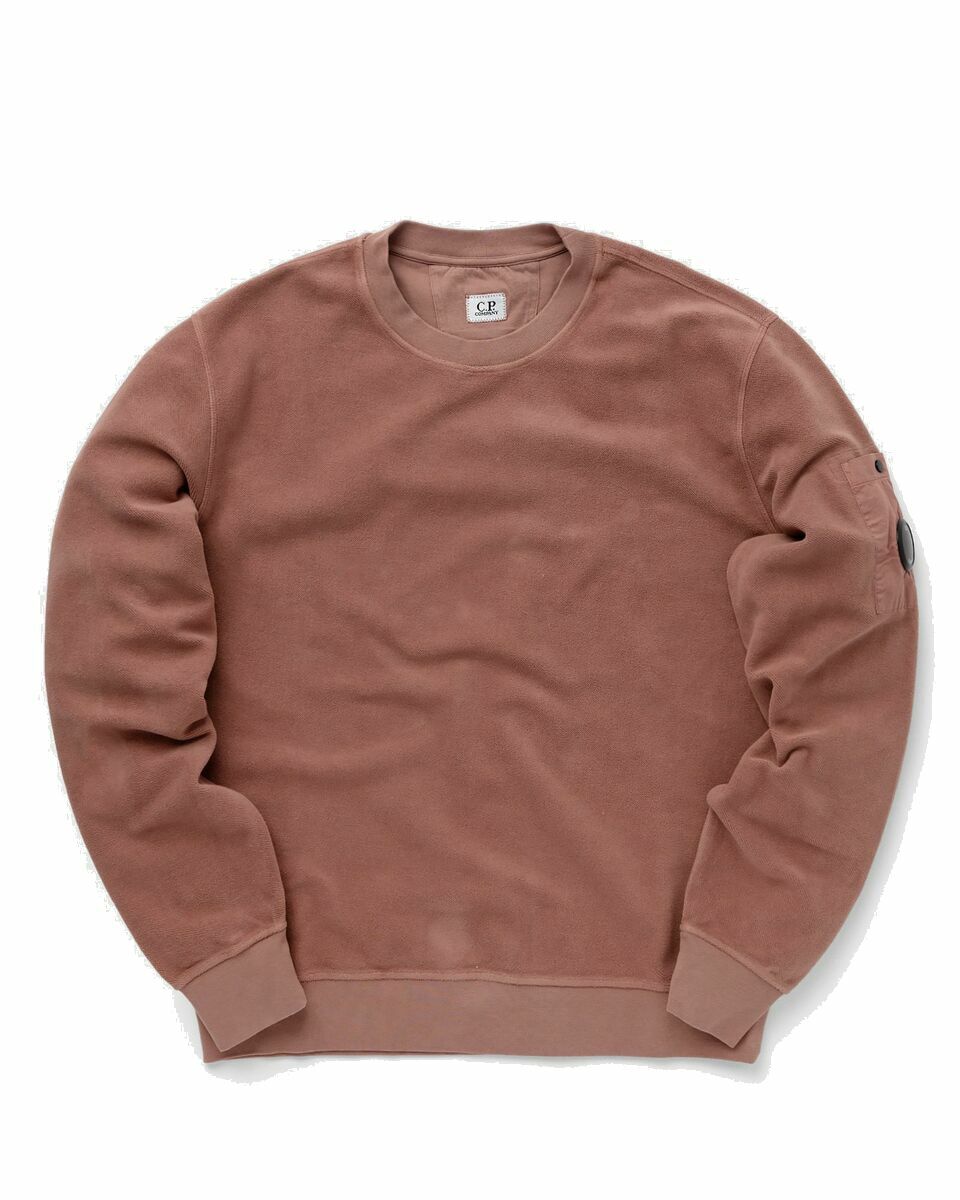 Photo: C.P. Company Reverse Brushed & Emerized Diag. Fleece Sweatshirt Brown - Mens - Sweatshirts