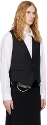 Ann Demeulemeester Black Ove Asymmetric Closure Waistcoat