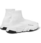 Balenciaga - Speed Sock Stretch-Knit Slip-On Sneakers - Men - White