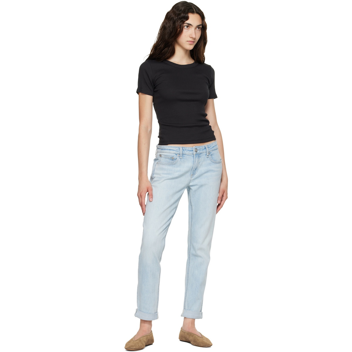 rag & bone Blue Dre Slim Boyfriend Jeans