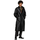 Boramy Viguier Black Faux-Leather Duster Coat