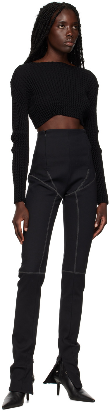 Maximilian Davis Black Scuba Trousers