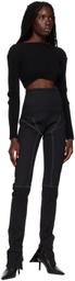 Maximilian Davis Black Scuba Trousers