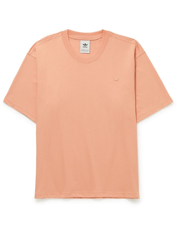 Photo: adidas Originals - Logo-Appliquéd Organic Cotton T-Shirt - Orange