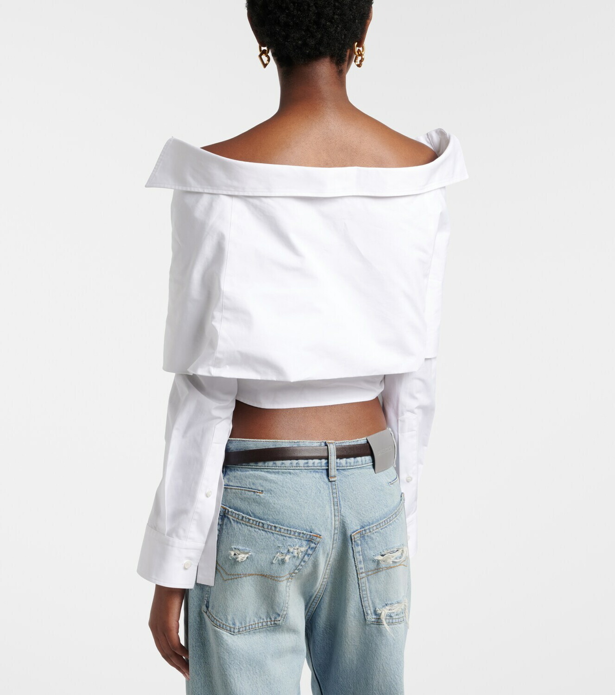 Balenciaga Off-shoulder cotton top
