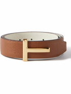 TOM FORD - 3cm Reversible Leather Belt - Brown