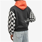 ERL Men's Venice Checkerboard Popover Hoodie in Black/White