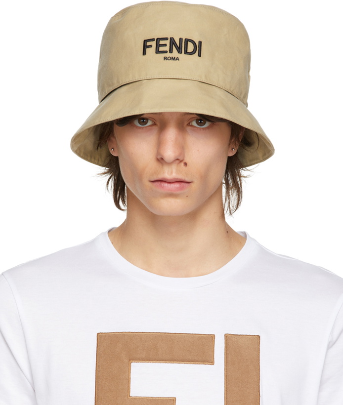 Photo: Fendi Reversible Beige 'FF' Bucket Hat