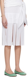 SUPER YAYA White Imperial Midi Skirt