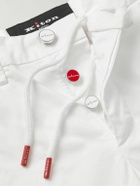 Kiton - Slim-Fit Stretch-Cotton Shorts - White