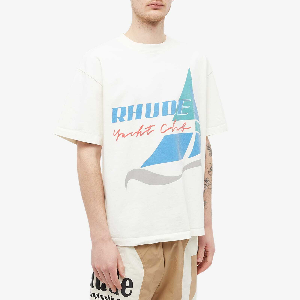 Rhude - Yacht Club T-Shirt in Vintage White