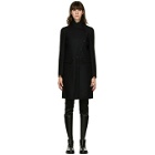 Ann Demeulemeester Black Wool and Cashmere Coat