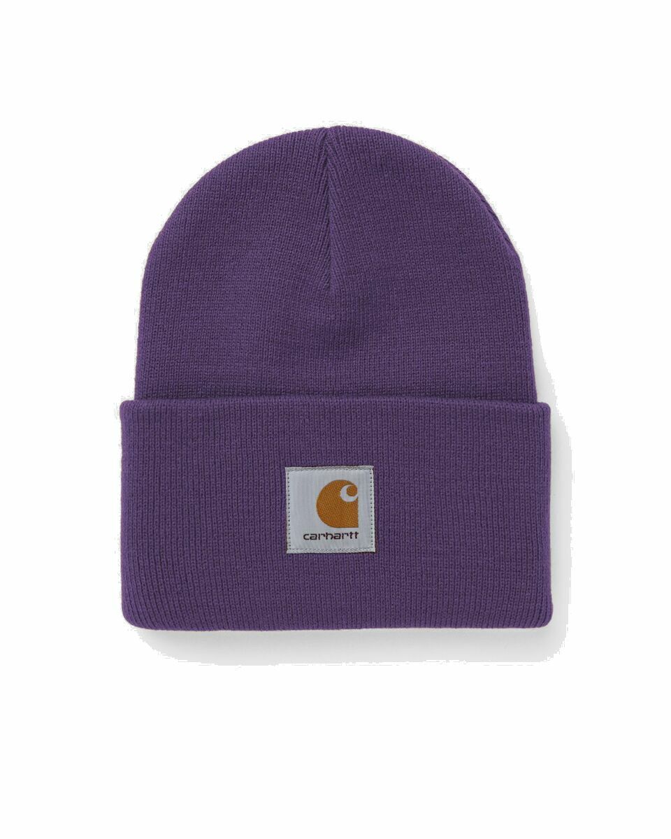 Photo: Carhartt Wip Acrylic Watch Hat Purple - Mens - Beanies