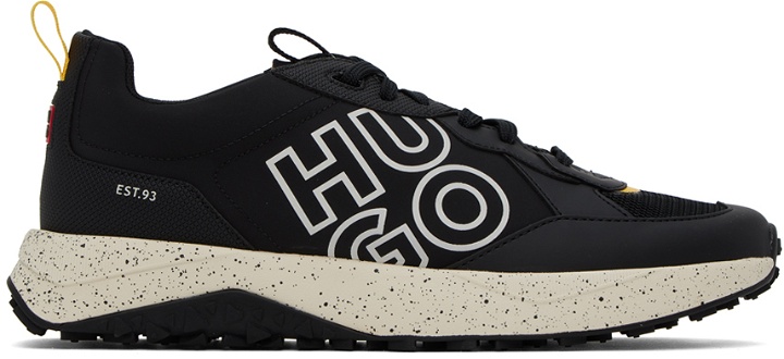 Photo: Hugo Black Stacked Logo Sneakers