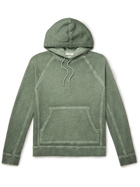 Mr P. - Garment-Dyed Cotton-Jersey Hoodie - Green