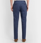 Canali - Kei Slim-Fit Linen and Wool-Blend Suit Trousers - Blue