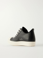 Rick Owens - Ramones Full-Grain Leather and Rubber Sneakers - Black