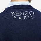 Kenzo Paris Men's Kenzo Sashiko Stitch Crew Knit in Midnight Blue